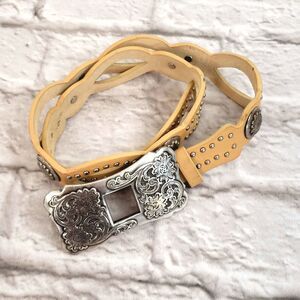 Beltworks women's Tan Leather Western Belt
